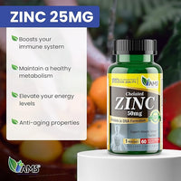 Zinc Gluconate (60 Tablets) | Immune Booster and Powerful Antioxidant