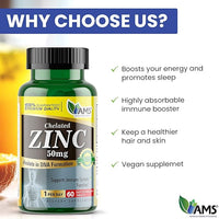 Zinc Gluconate (60 Tablets) | Immune Booster and Powerful Antioxidant