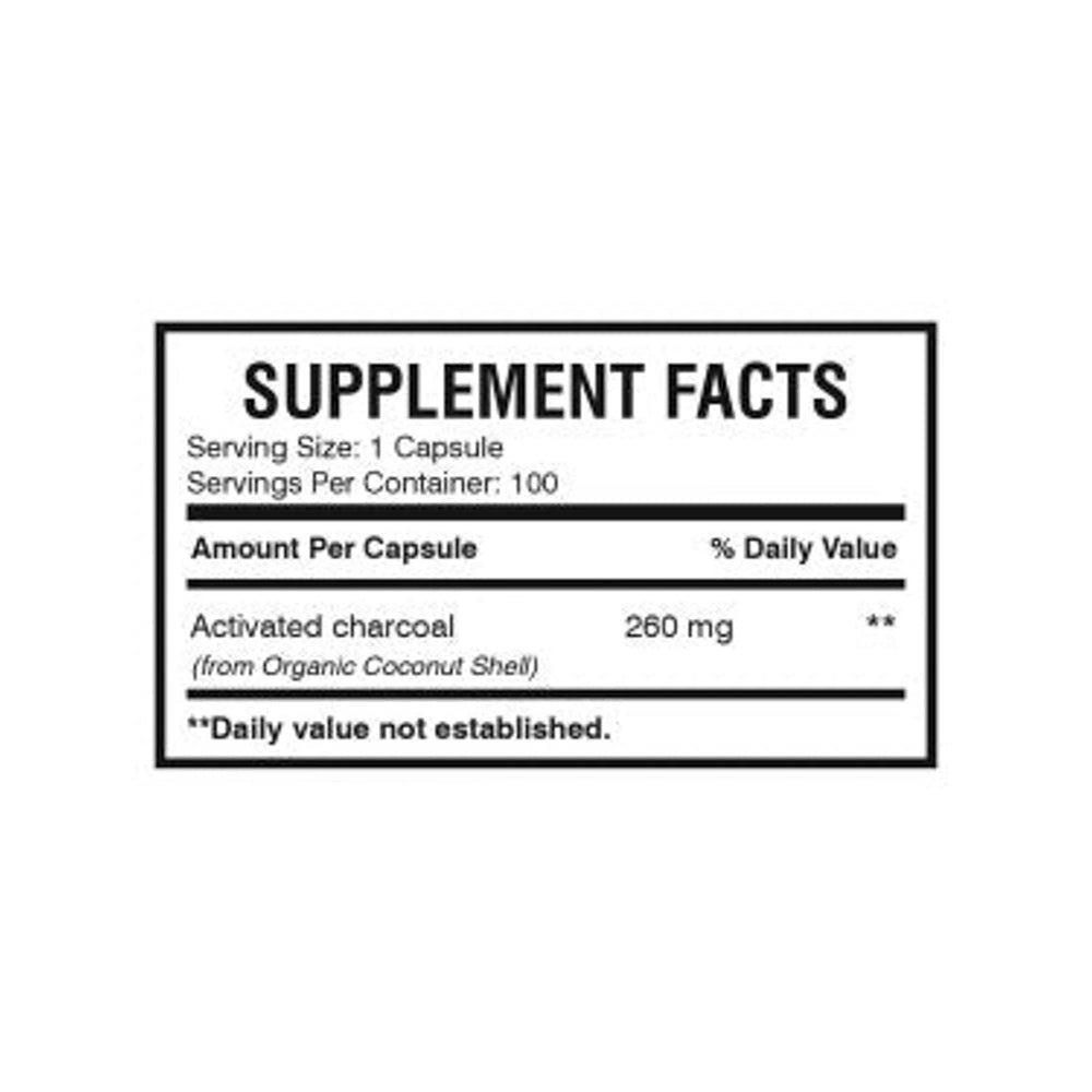 Charconut 260mg (100 Capsule) | Activated Charcoal