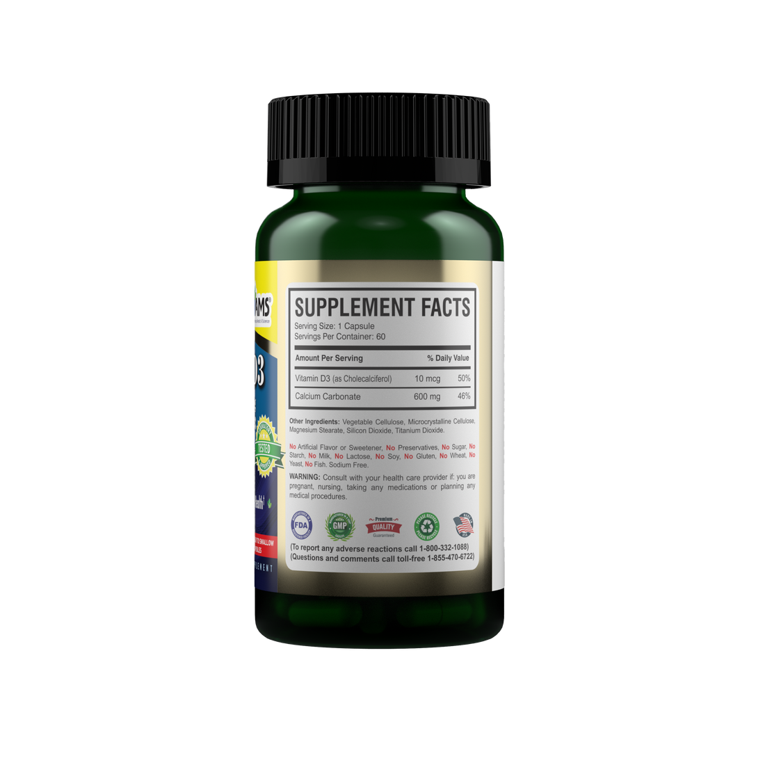 ViaCal-D3 (60 Capsules) | Supports Bone & Heart Health