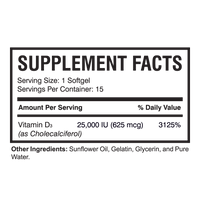 Xtra-D3 25,000 IU | Vitamin D3 Supplement