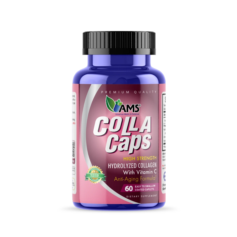 CollaCaps (60 Caplets) | Collagen and Hyaluronic Acid Supplement with Vitamin C