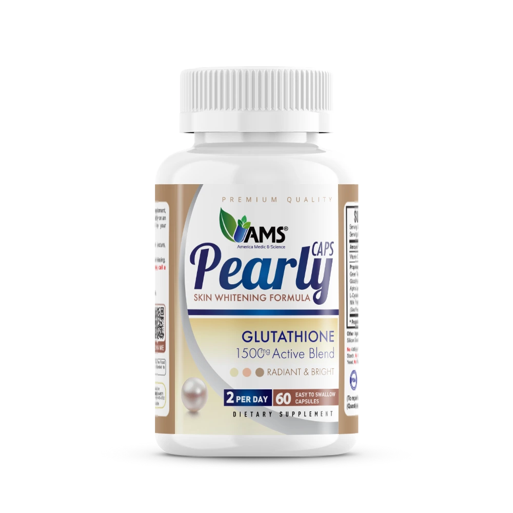 AMS Pearly Caps 60ct | Glutathione Skin Brightening US | America Medic & Science AMS Pearly Caps 60ct | Glutathione Skin Brightening US | America Medic & Science