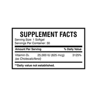 Xtra-D3 25,000 IU | Vitamin D3 Supplement