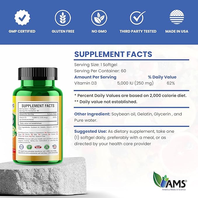 Xtra-D3 (60 Soft Gels) | Vitamin D3 Supplement