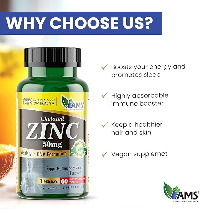 Zinc Gluconate (60 Tablets) | Immune Booster and Powerful Antioxidant