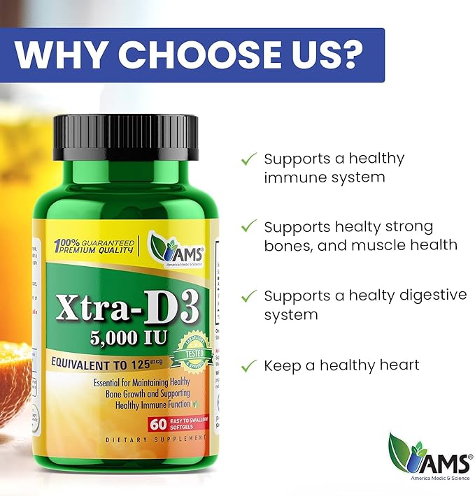 Xtra-D3 (60 Soft Gels) | Vitamin D3 Supplement