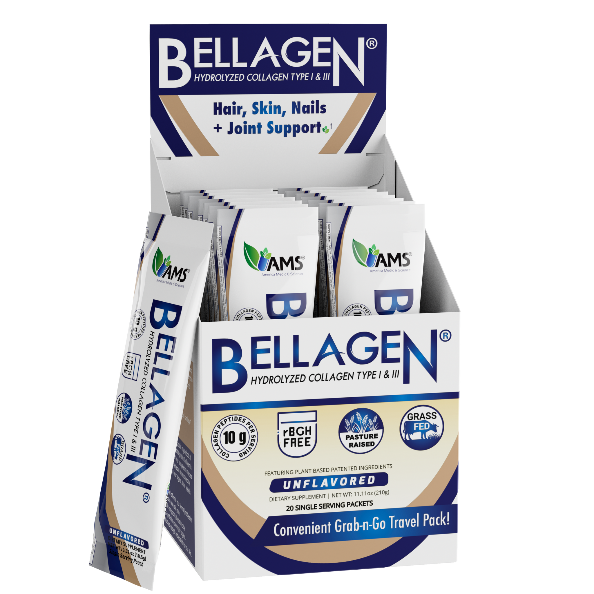 Bellagen Collagen Peptide Powder: Hydrolyzed collagen type I & III