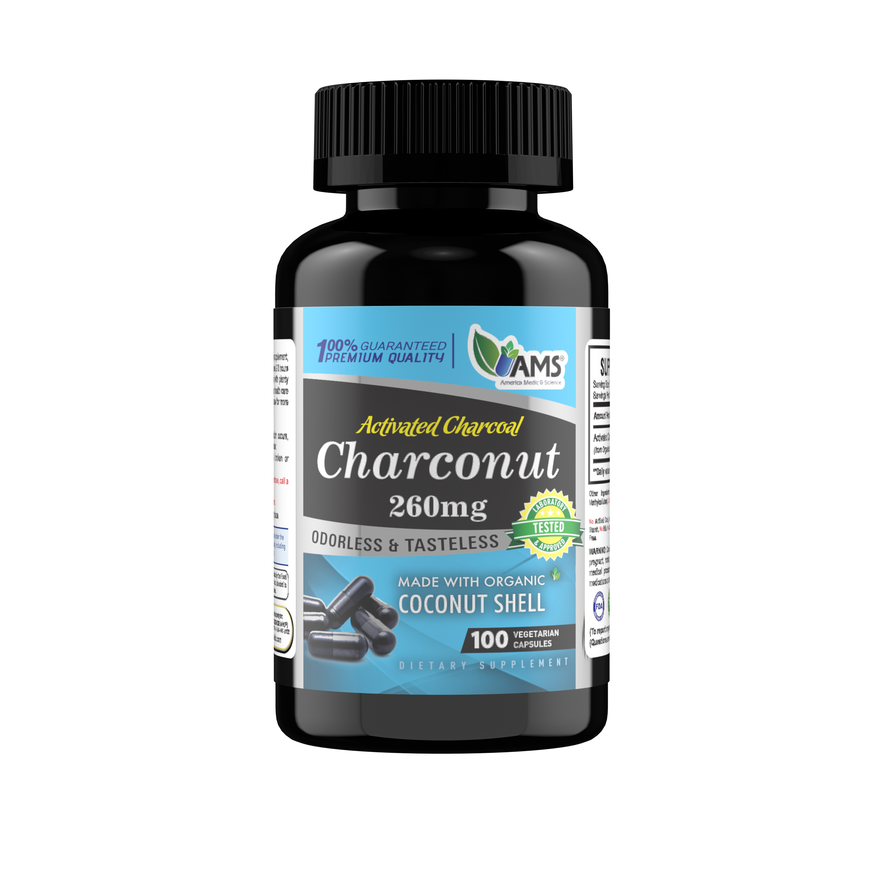 Charconut 260mg (100 Capsule) | Activated Charcoal