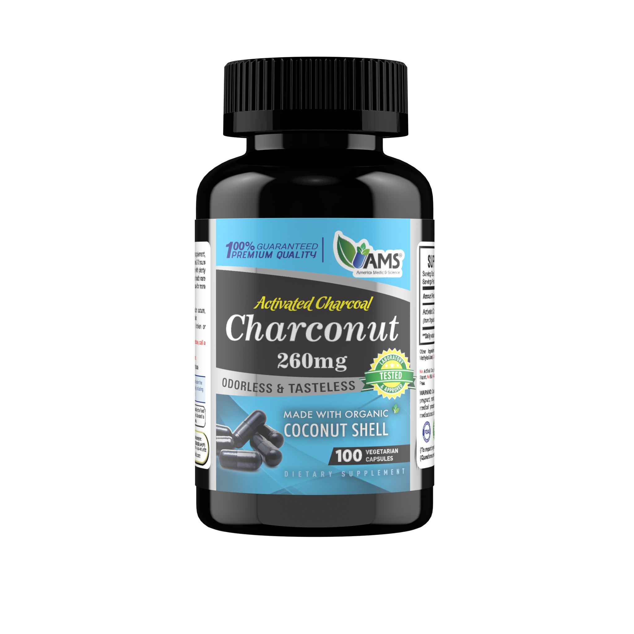 Charconut 260mg (100 Capsule) | Activated Charcoal