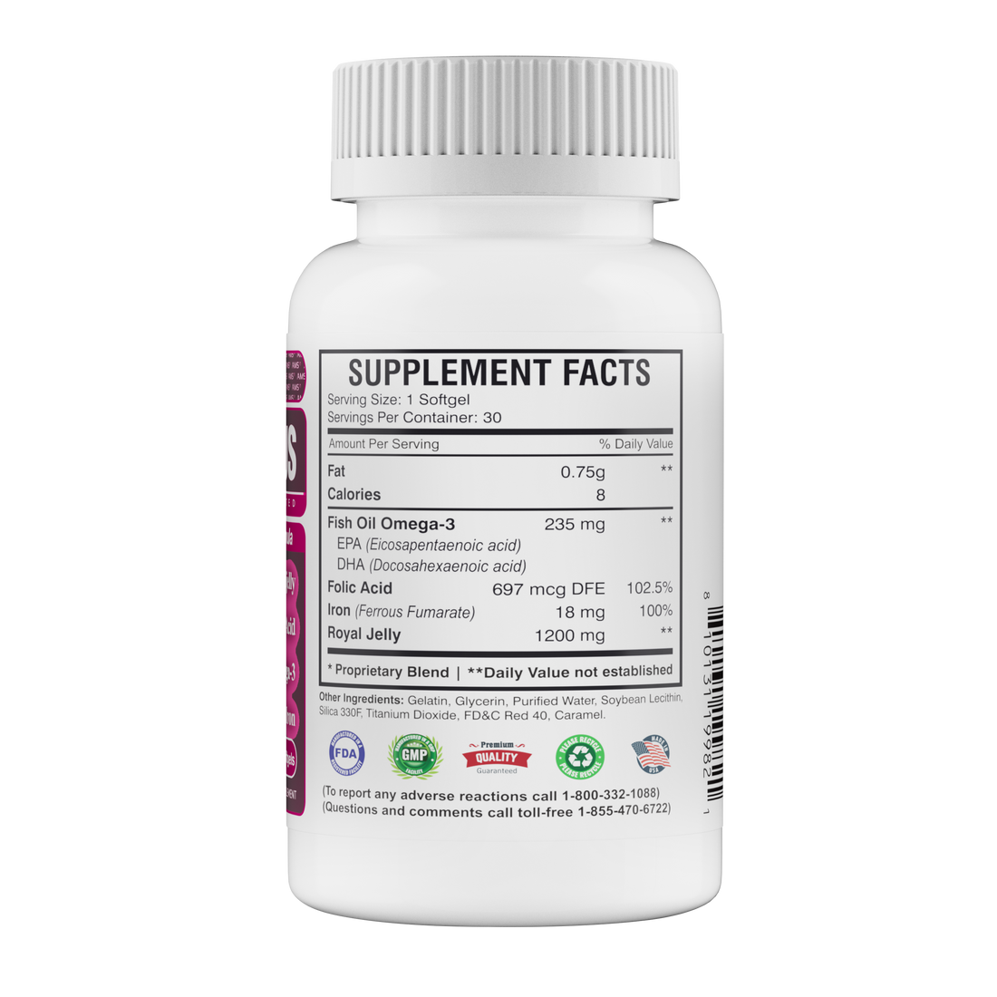 Royal Plus (30 Softgels) | Royal Jelly Prenatal Vitamins for Women