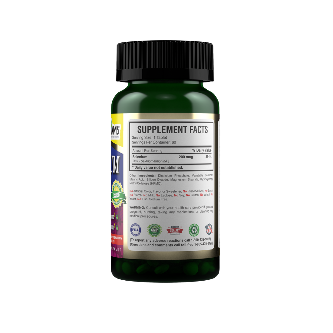 Selenium 200 mcg (60 Tablets) | Antioxidant & Immune Support