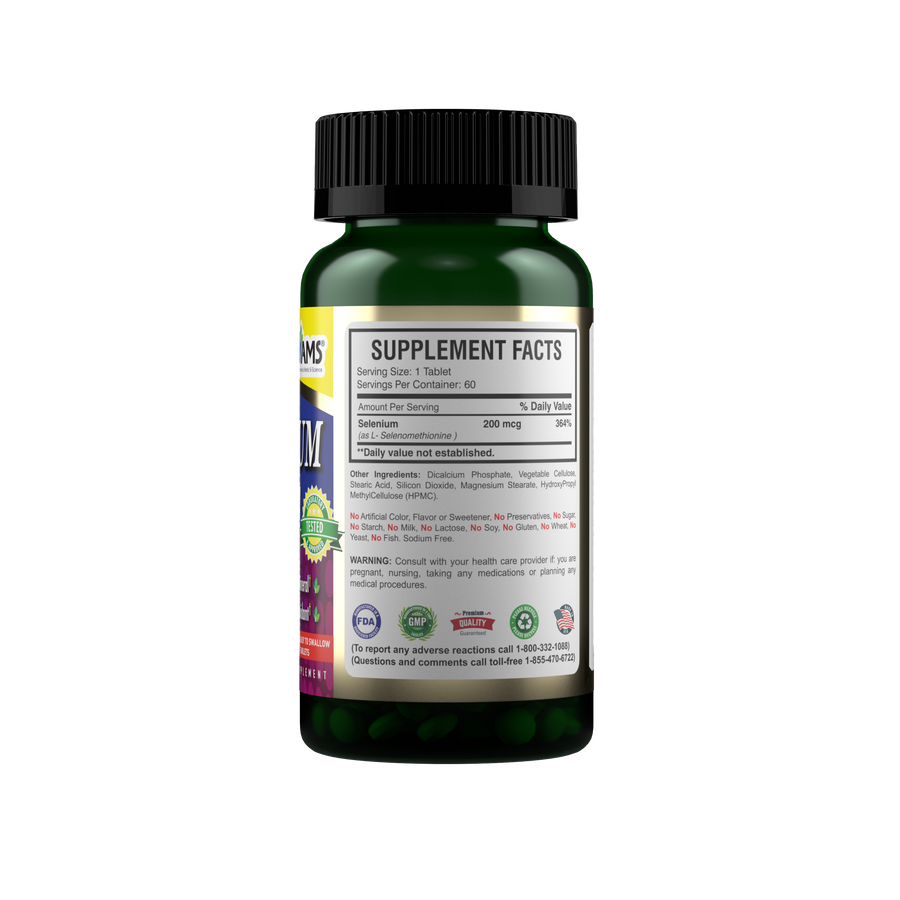 Selenium 200 mcg (60 Tablets) | Antioxidant & Immune Support