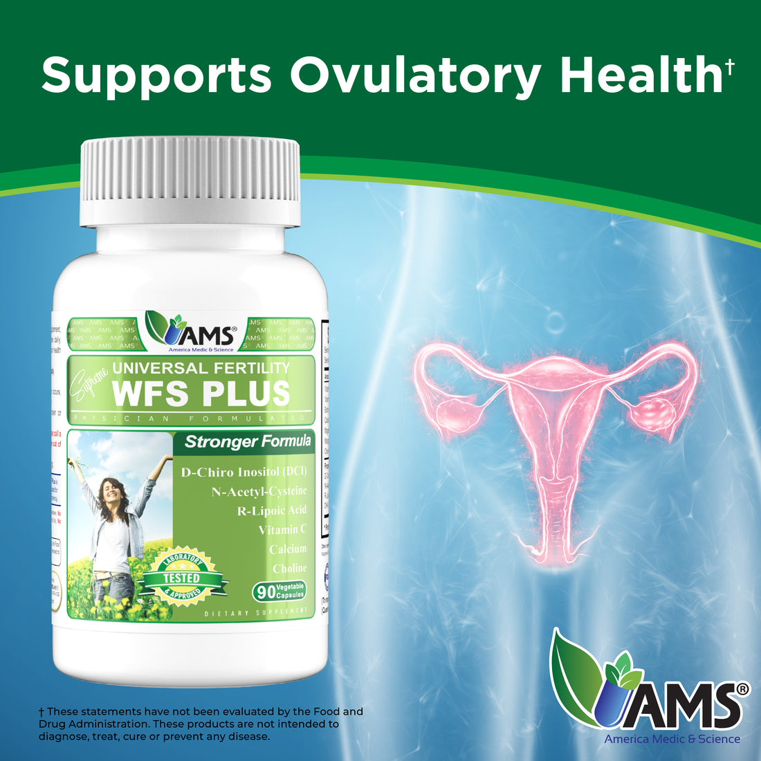 AMS® WFS Plus Women’s Fertility & Ovulation Support | D-Chiro + NAC ...