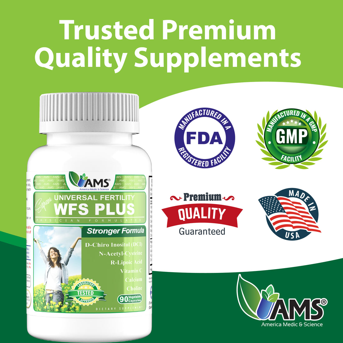 AMS® WFS Plus Women’s Fertility & Ovulation Support | D-Chiro + NAC ...