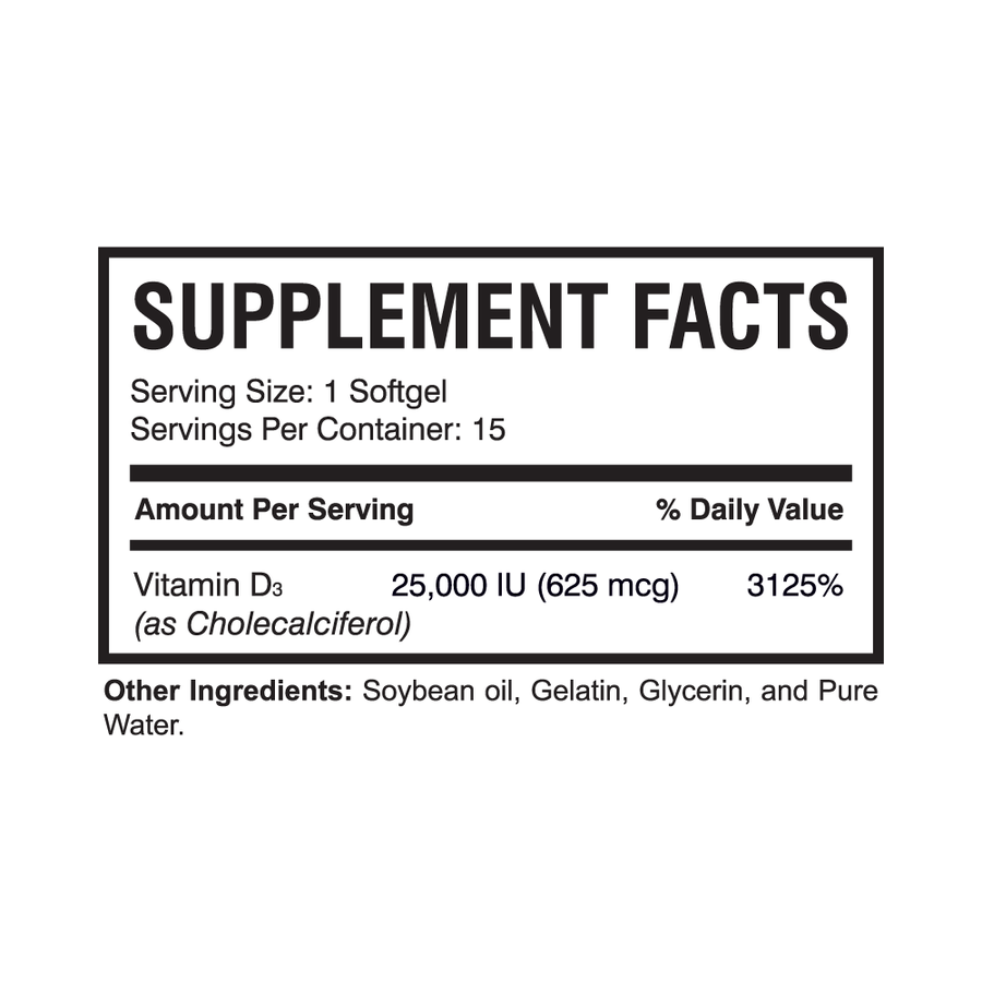 Xtra-D3 25,000 IU | Vitamin D3 Supplement