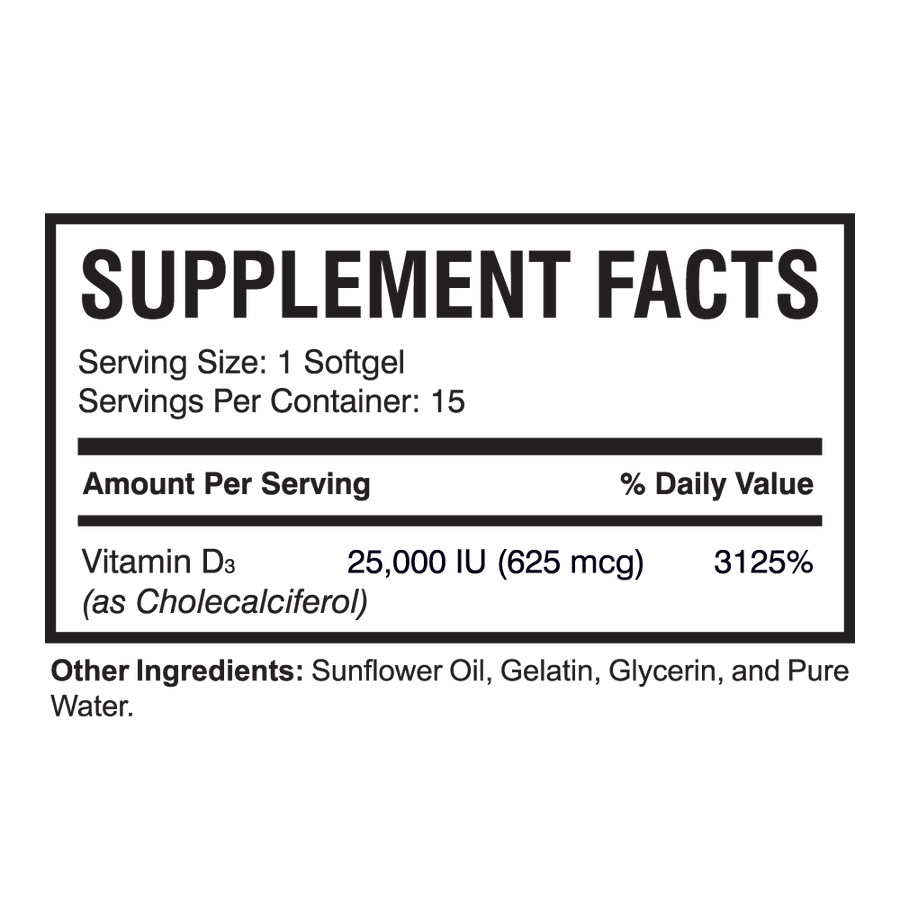 Xtra-D3 25,000 IU | Vitamin D3 Supplement