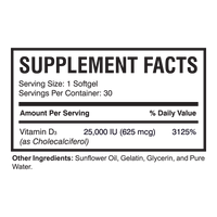 Xtra-D3 25,000 IU | Vitamin D3 Supplement