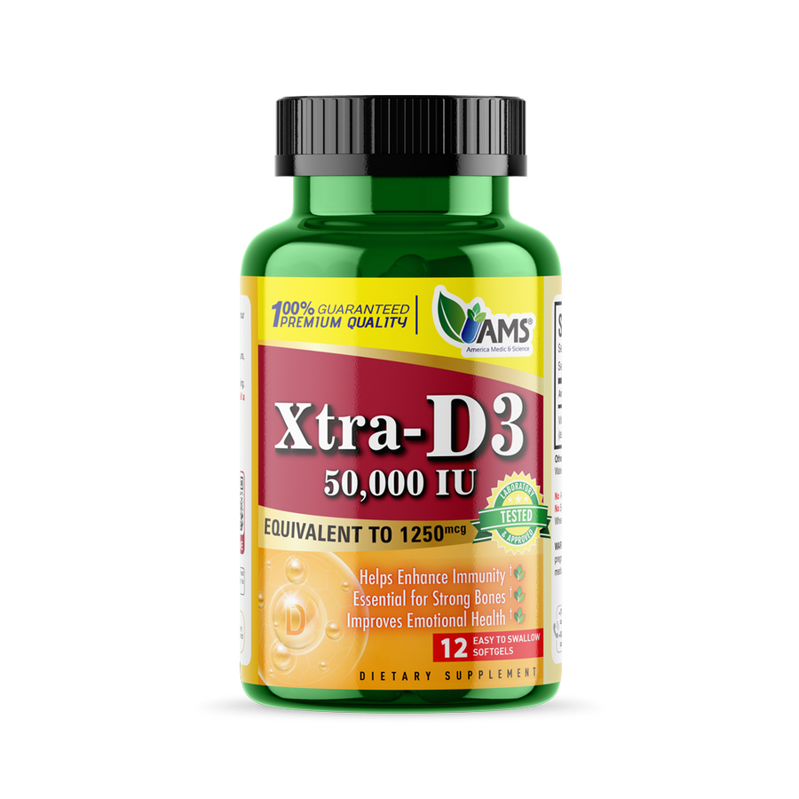 XTRA-D3 50K: 12 CT (Softgel)| Vitamin D3 Supplement