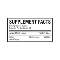 BIOTIN 10,000: 60 CT