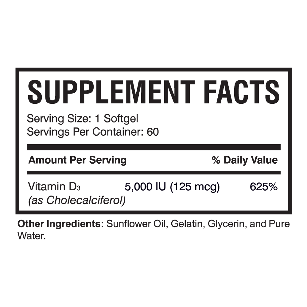 Xtra-D3 (60 Soft Gels) | Vitamin D3 Supplement